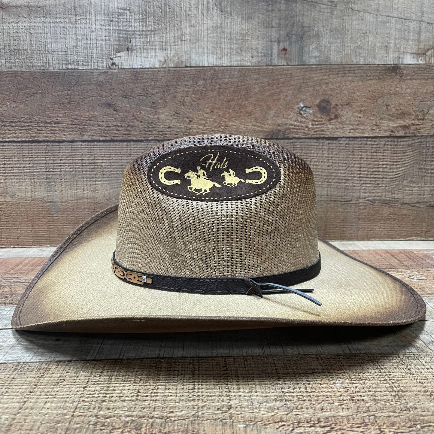 Unisex Wide Brim Brown Straw Hat Handmade Sombrero Ahumado Cafe Chihuahua