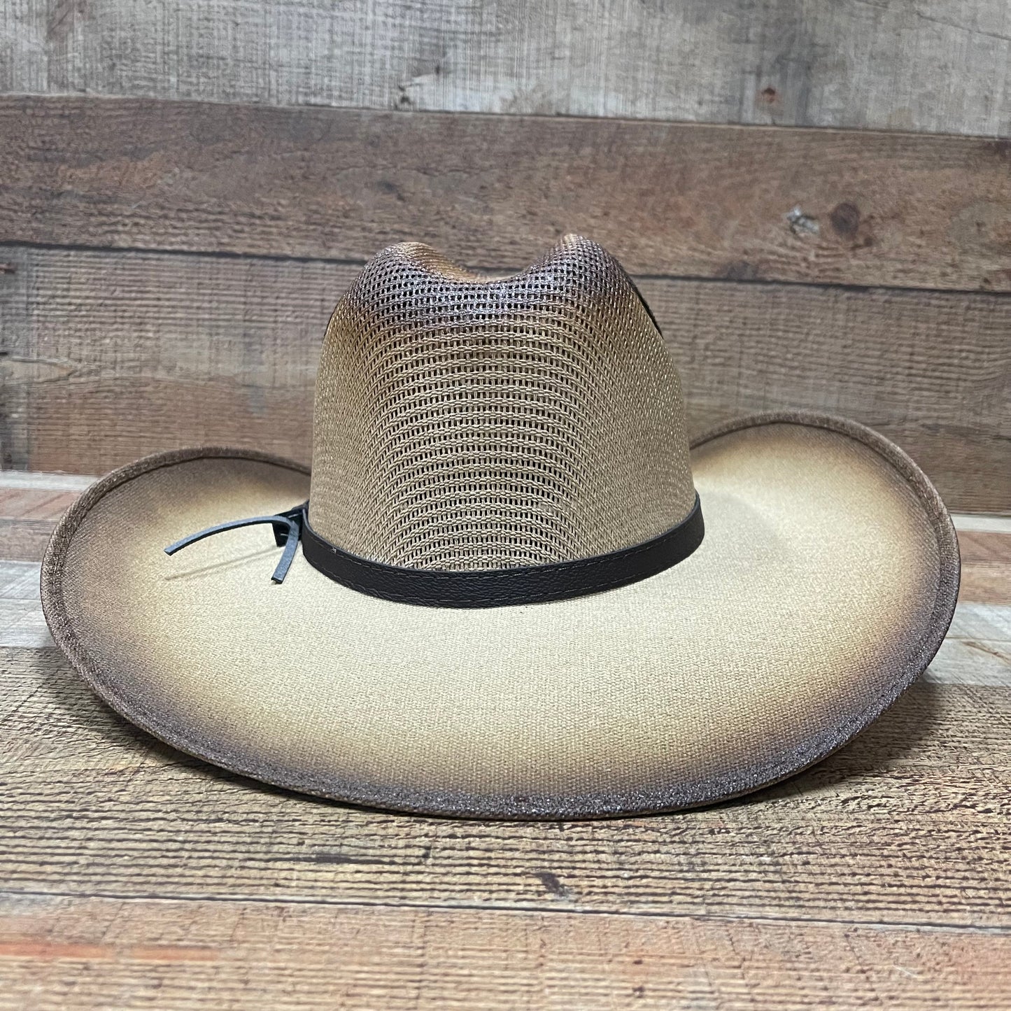 Unisex Wide Brim Brown Straw Hat Handmade Sombrero Ahumado Cafe Chihuahua