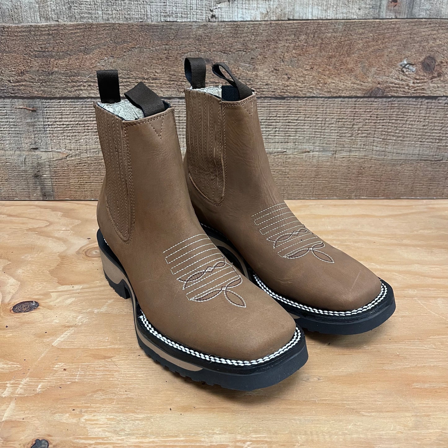 Men's Western Rodeo Ankle Boot Super Resistant California Sole Genuine Cowhide Leather Botín Est.398 Suela California