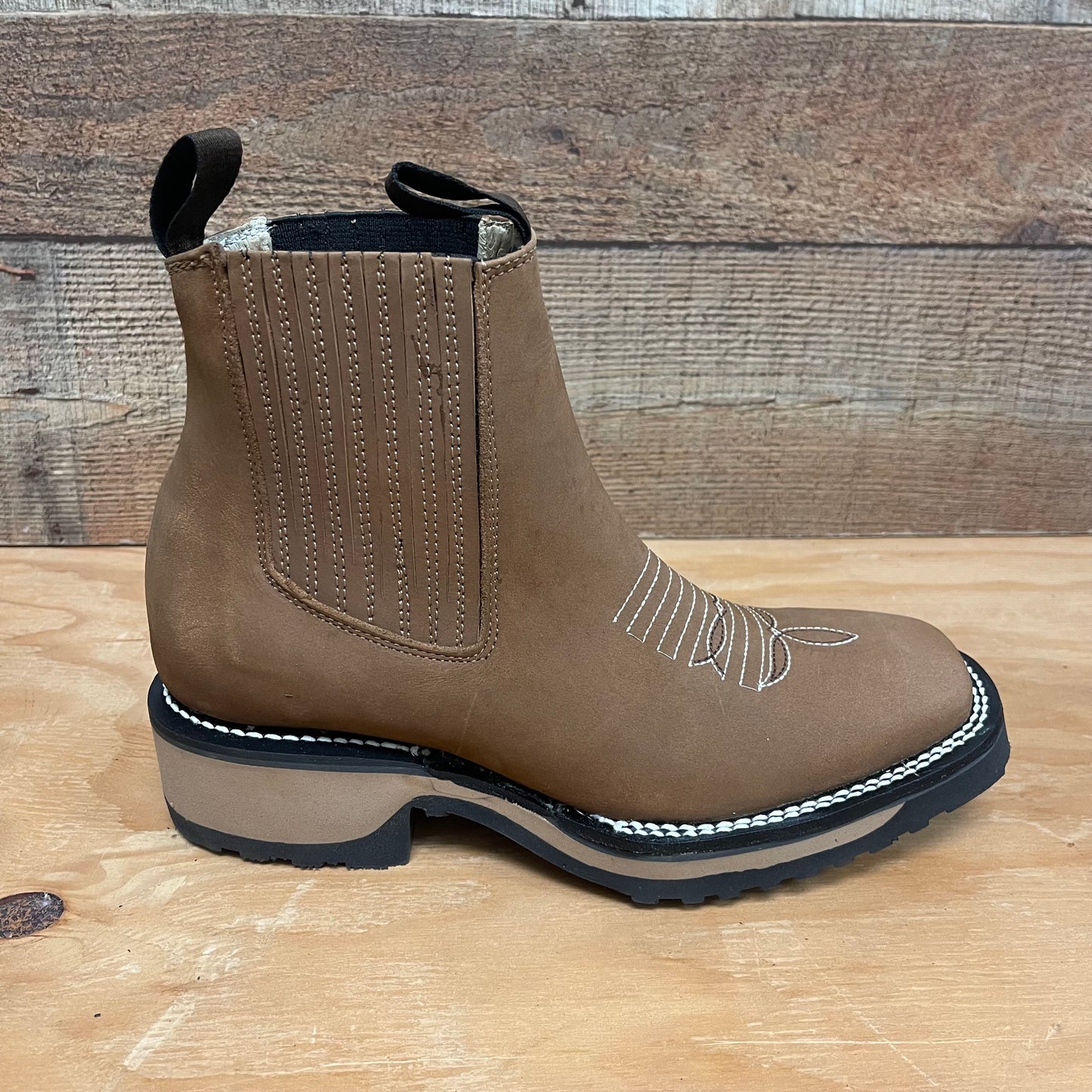 Men's Western Rodeo Ankle Boot Super Resistant California Sole Genuine Cowhide Leather Botín Est.398 Suela California