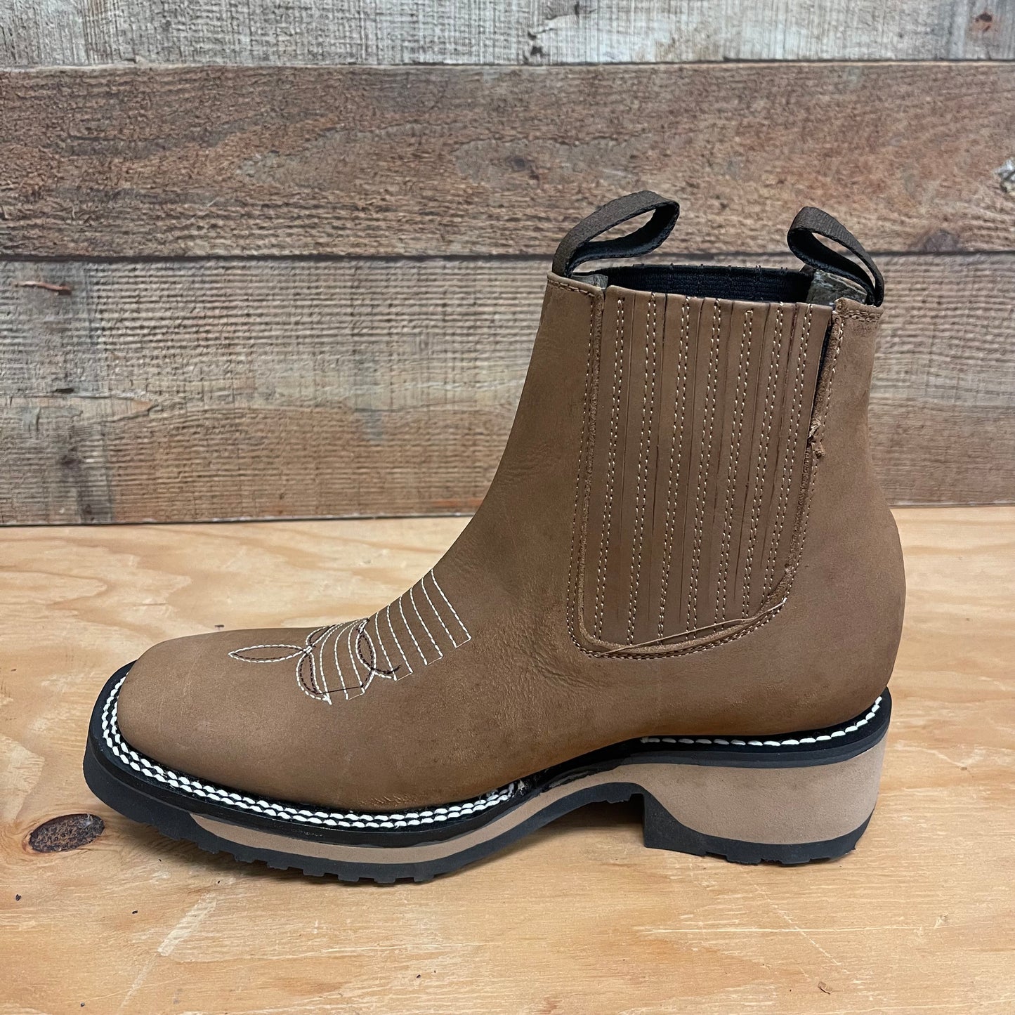 Men's Western Rodeo Ankle Boot Super Resistant California Sole Genuine Cowhide Leather Botín Est.398 Suela California