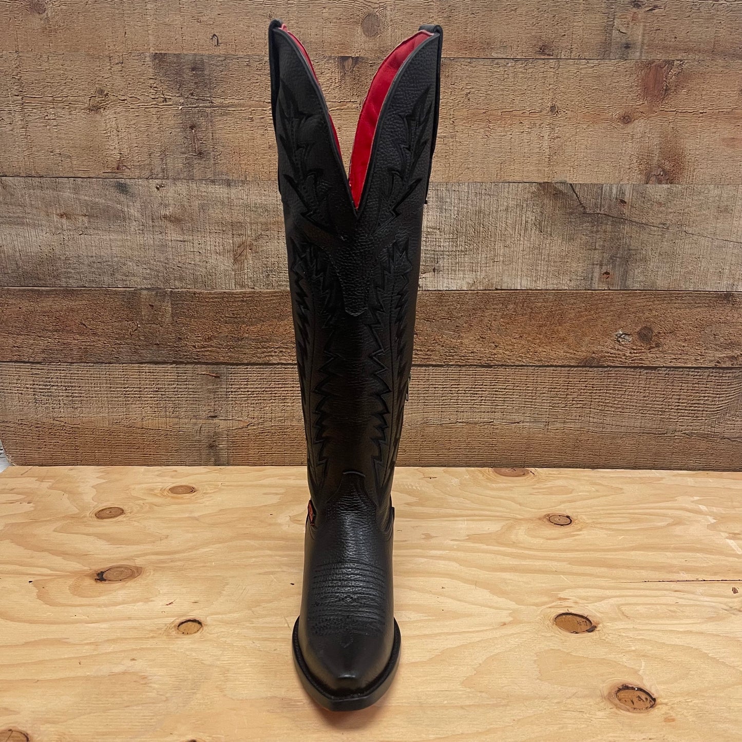 Botas vaqueras de rodeo para mujer, botas de cuero genuino con punta recortada, aprox. 404