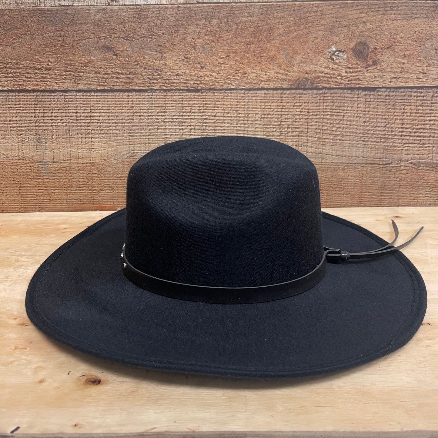 Kid's  Black Western Cowboy Rodeo Hat Flat Shape Texana De Nino Plana Indiana Negra
