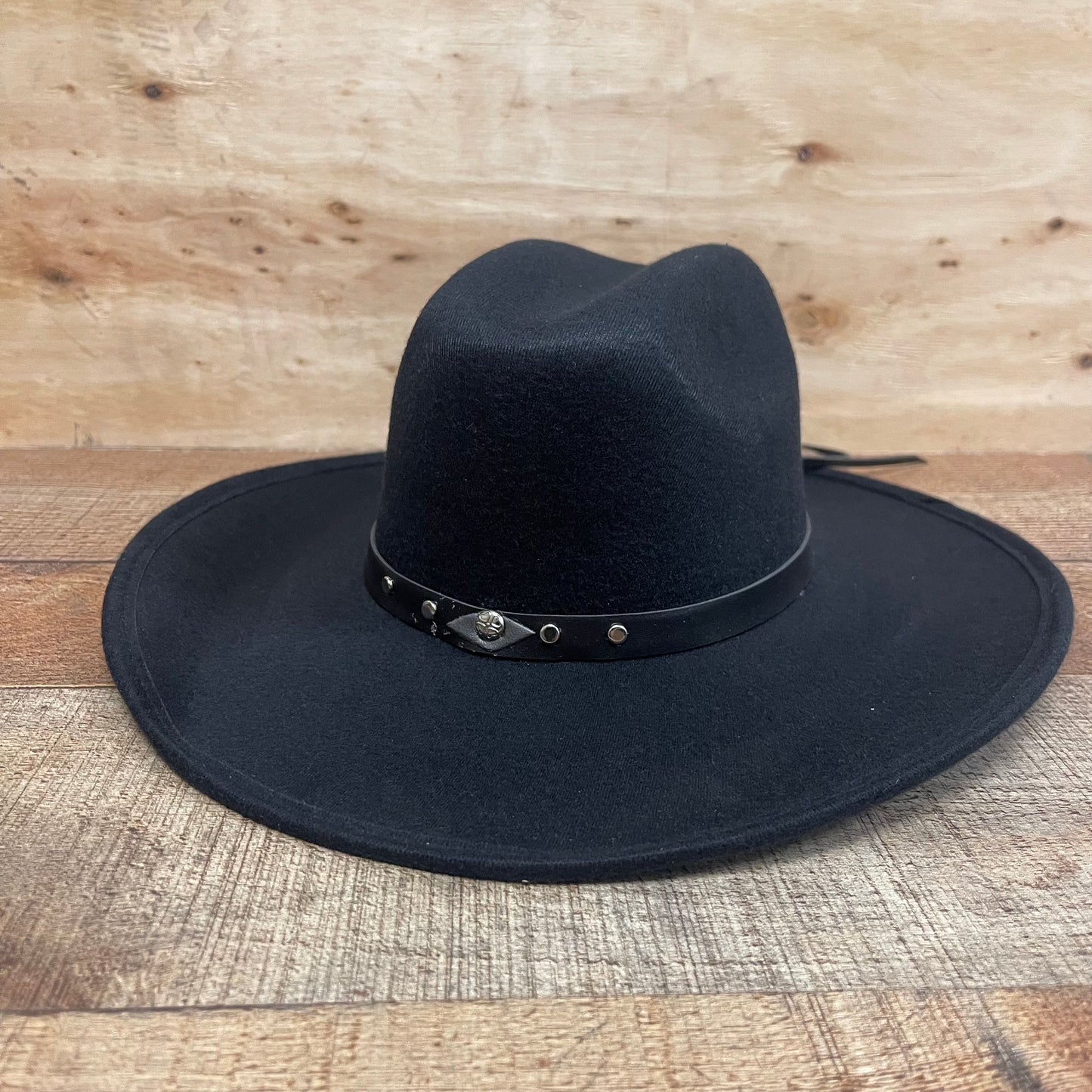Kid's  Black Western Cowboy Rodeo Hat Flat Shape Texana De Nino Plana Indiana Negra