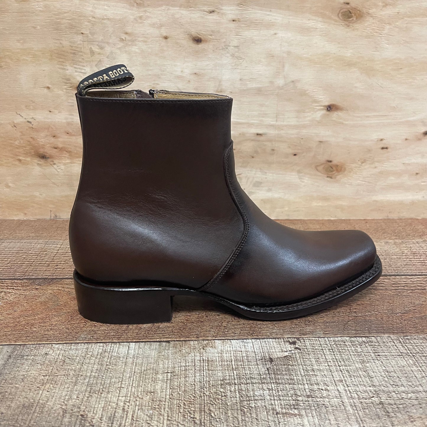 Men's Western Cowboy Zipper Genuine Leather Ankle Boots Dubai Toe Est. 266