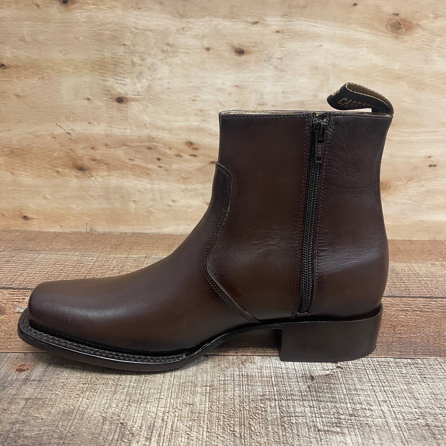 Men's Western Cowboy Zipper Genuine Leather Ankle Boots Dubai Toe Est. 266