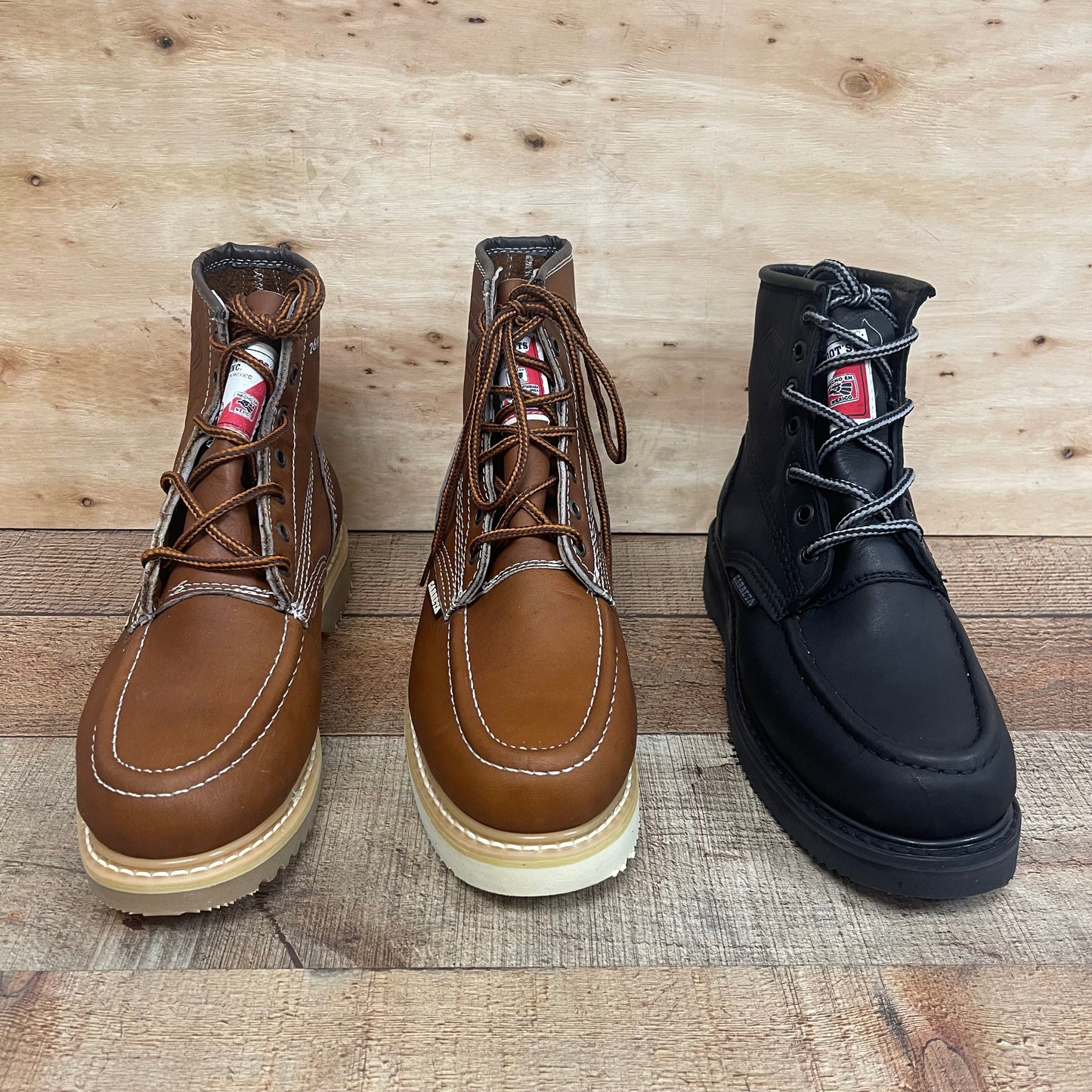 Men's Work Boots Genuine Leather Oil Water Resistant Strong and Light Weight Soles Est.250