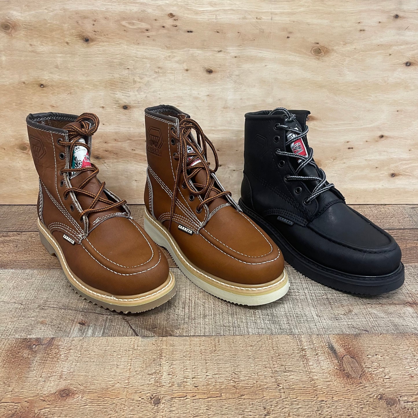 Men's Work Boots Genuine Leather Oil Water Resistant Strong and Light Weight Soles Est.250