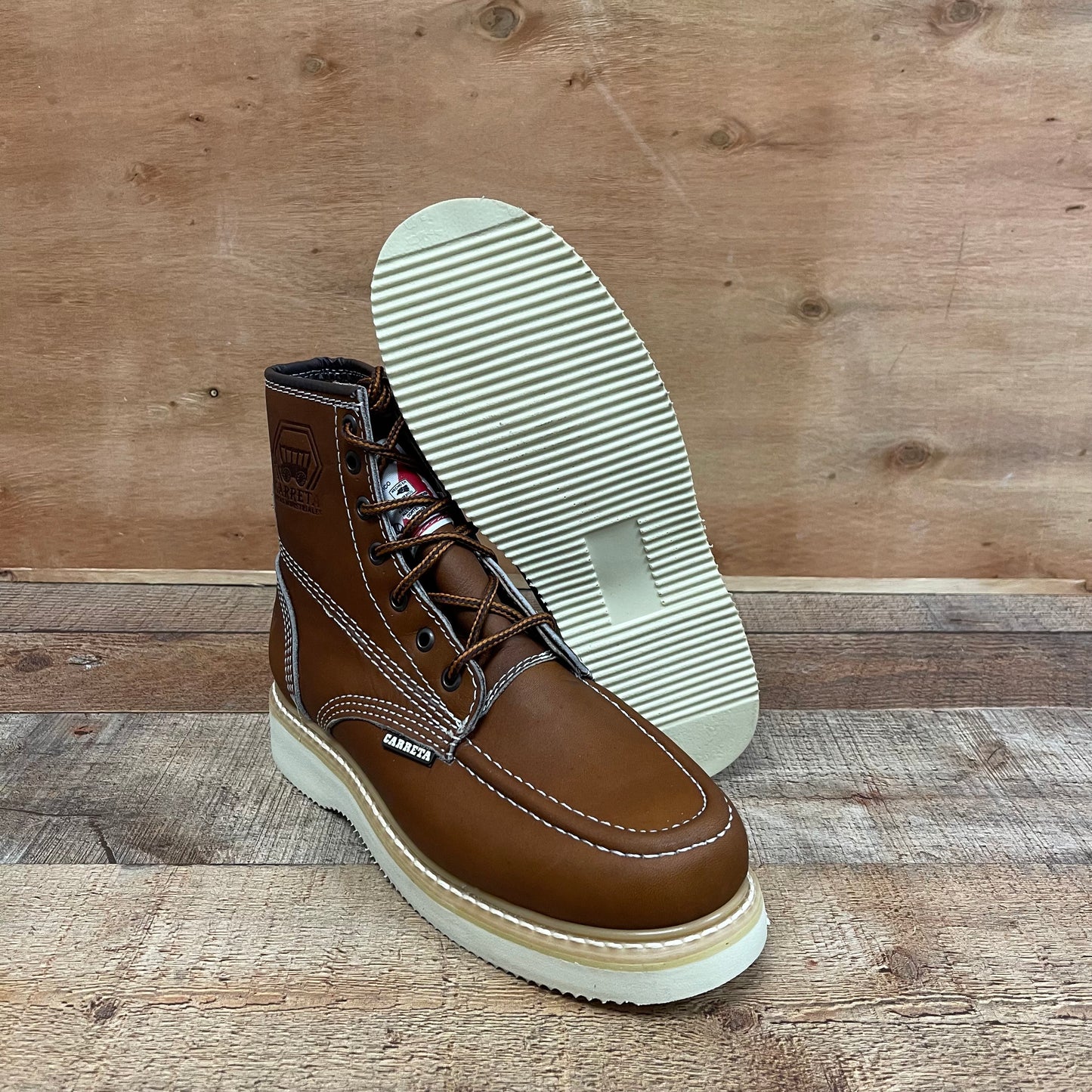 Men's Work Boots Genuine Leather Oil Water Resistant Strong and Light Weight Soles Est.250