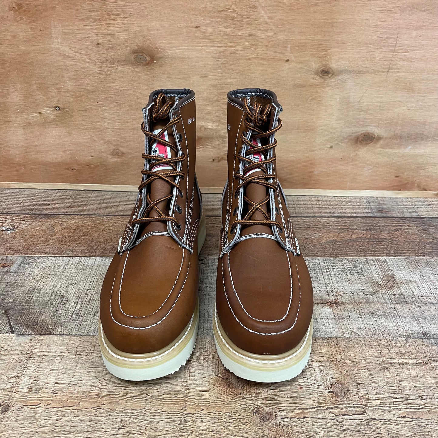 Men's Work Boots Genuine Leather Oil Water Resistant Strong and Light Weight Soles Est.250