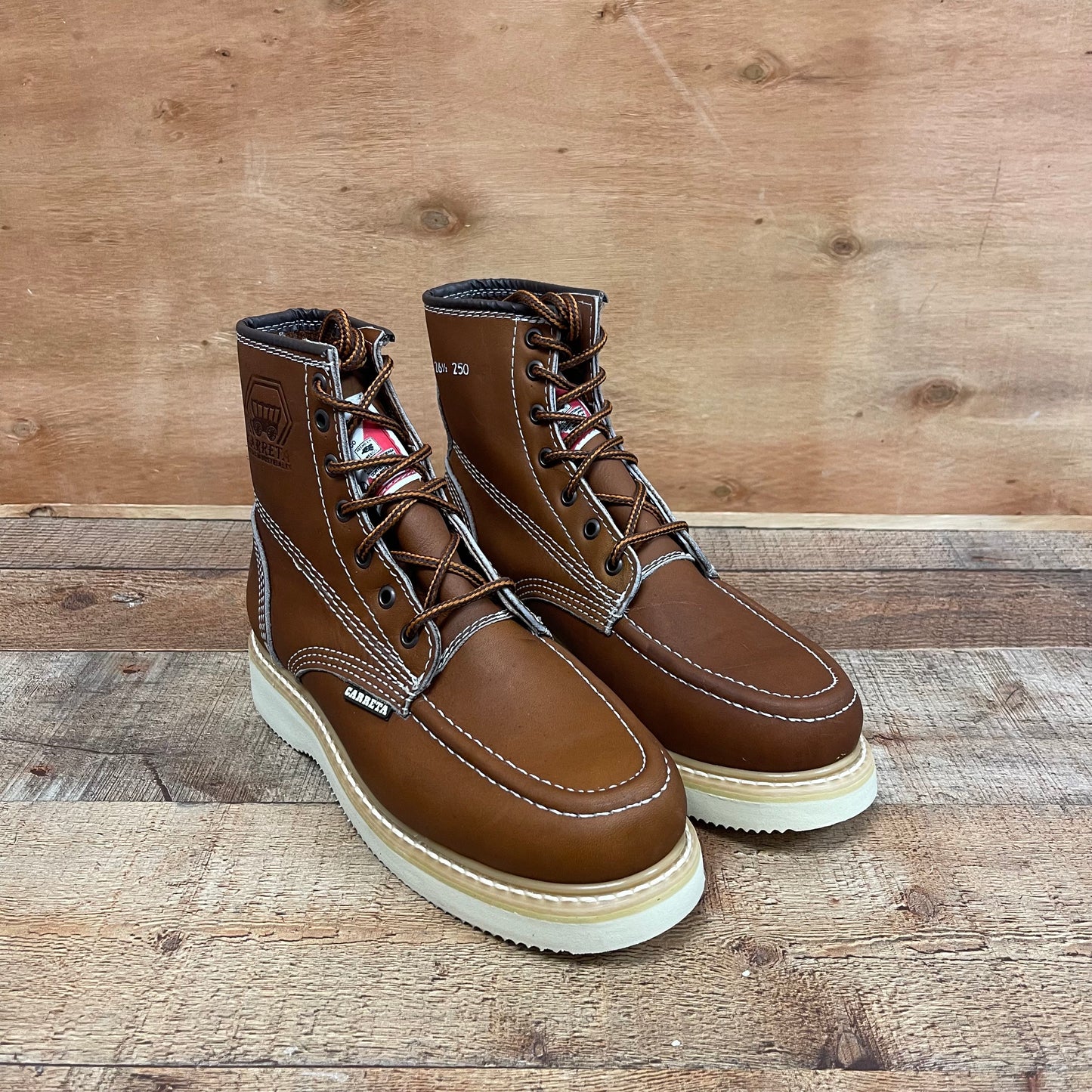 Men's Work Boots Genuine Leather Oil Water Resistant Strong and Light Weight Soles Est.250