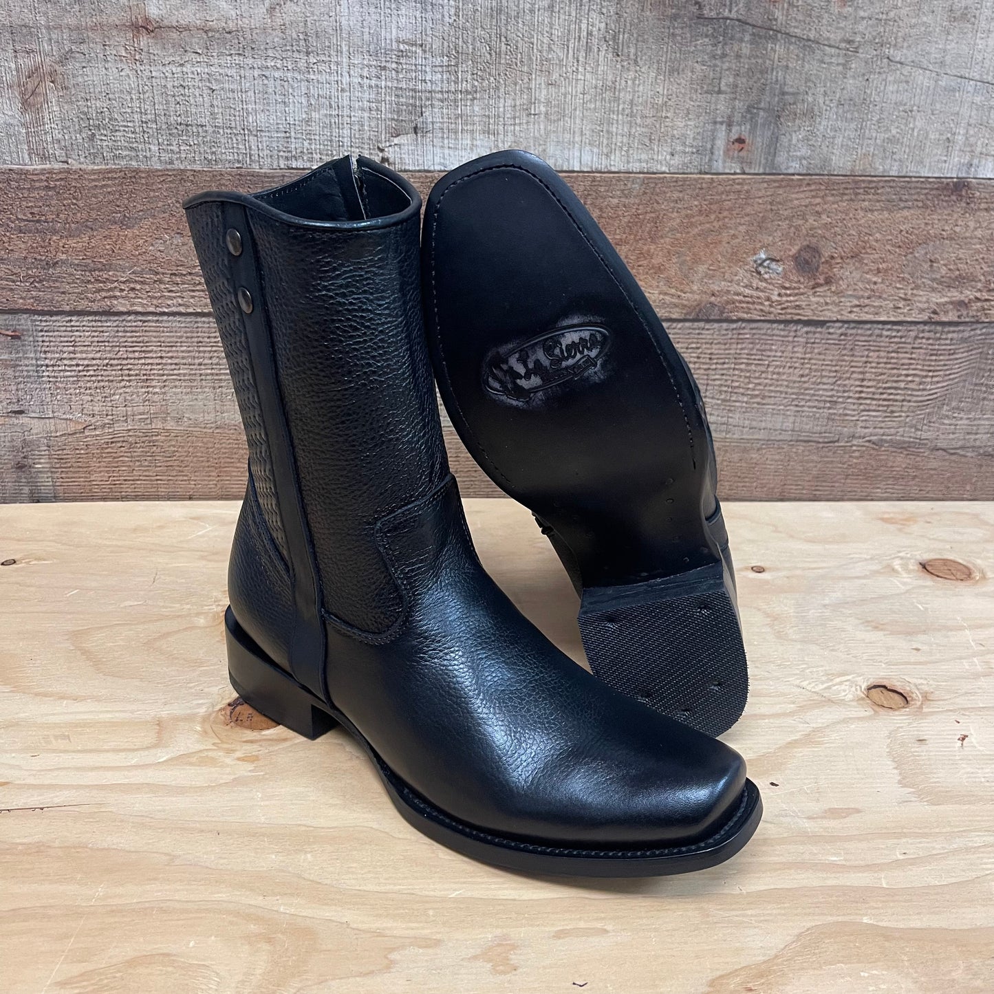 Men's Western Cowboy Zipper Genuine Leather Boots Dubai Toe Est. 261