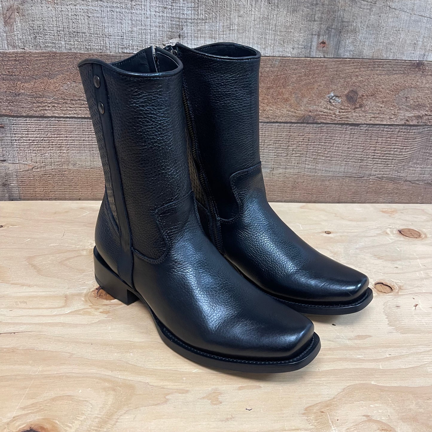 Men's Western Cowboy Zipper Genuine Leather Boots Dubai Toe Est. 261