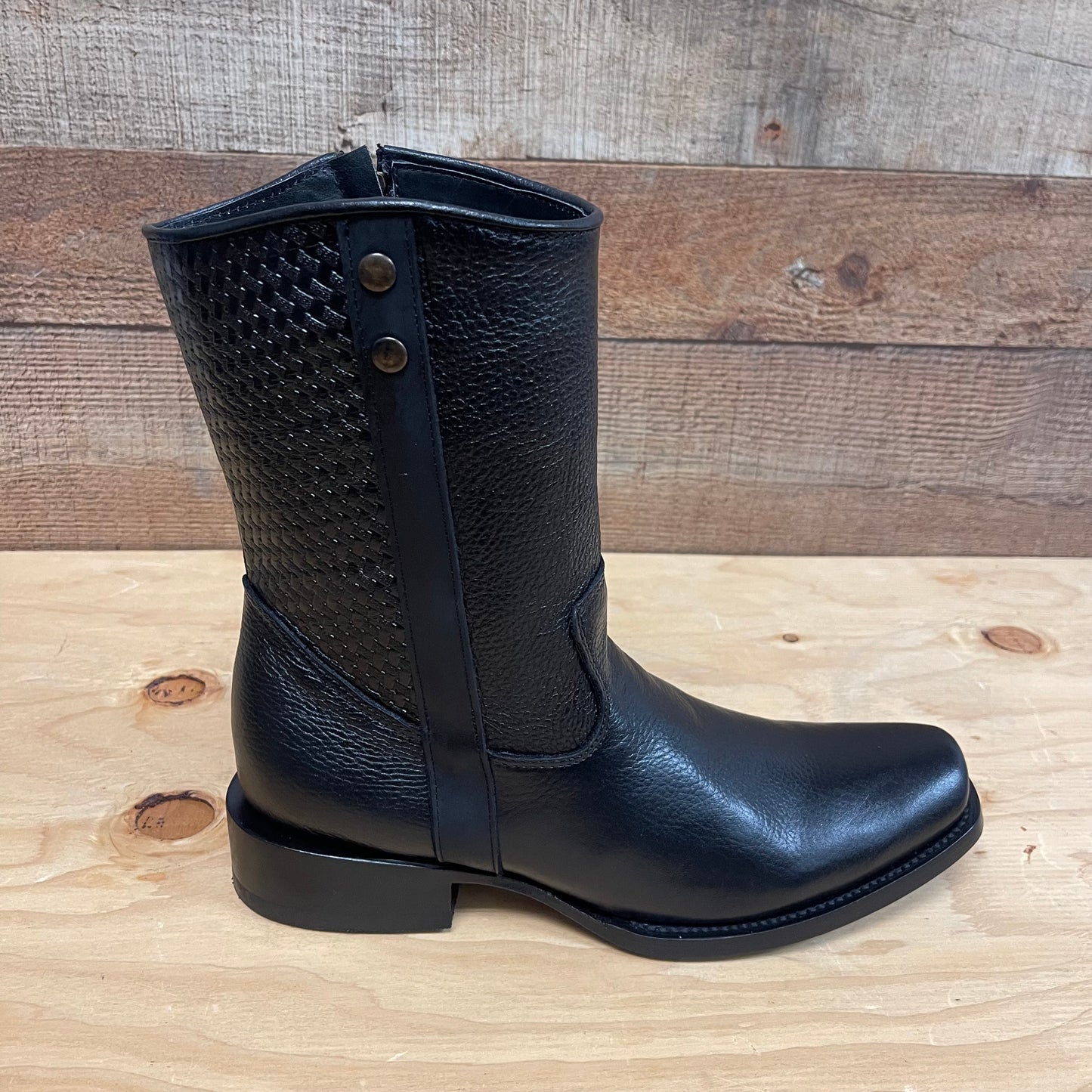 Men's Western Cowboy Zipper Genuine Leather Boots Dubai Toe Est. 261