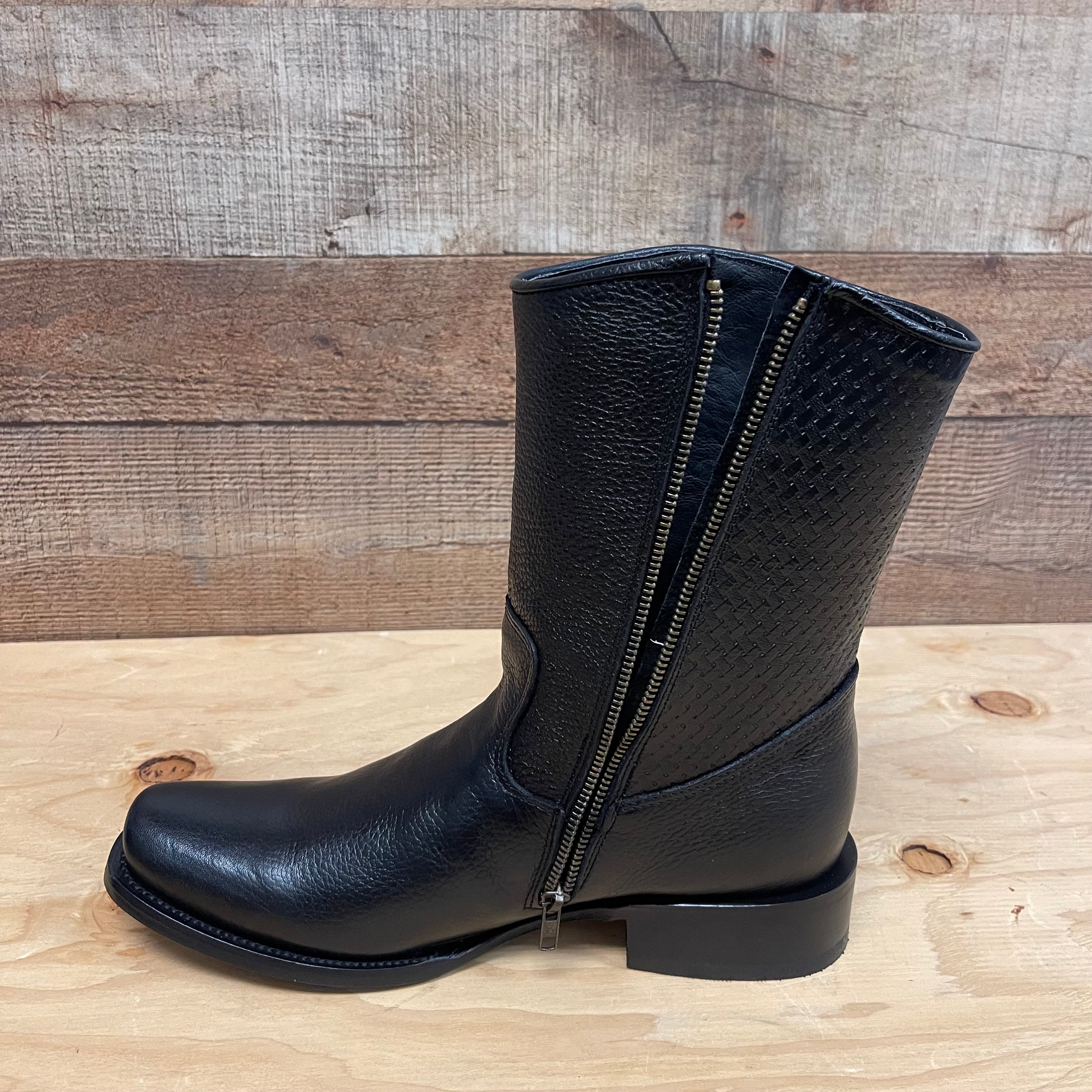Men's Western Cowboy Zipper Genuine Leather Boots Dubai Toe Est