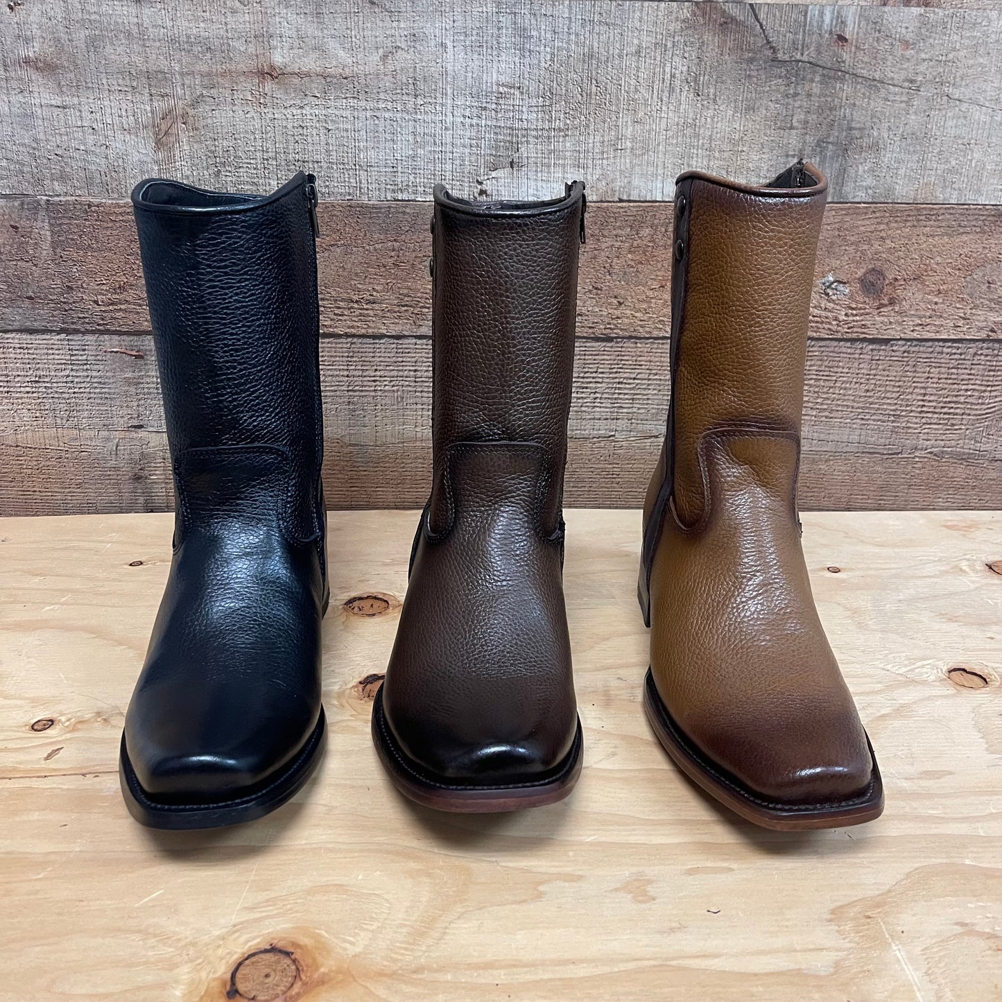 Men's Western Cowboy Zipper Genuine Leather Boots Dubai Toe Est. 261