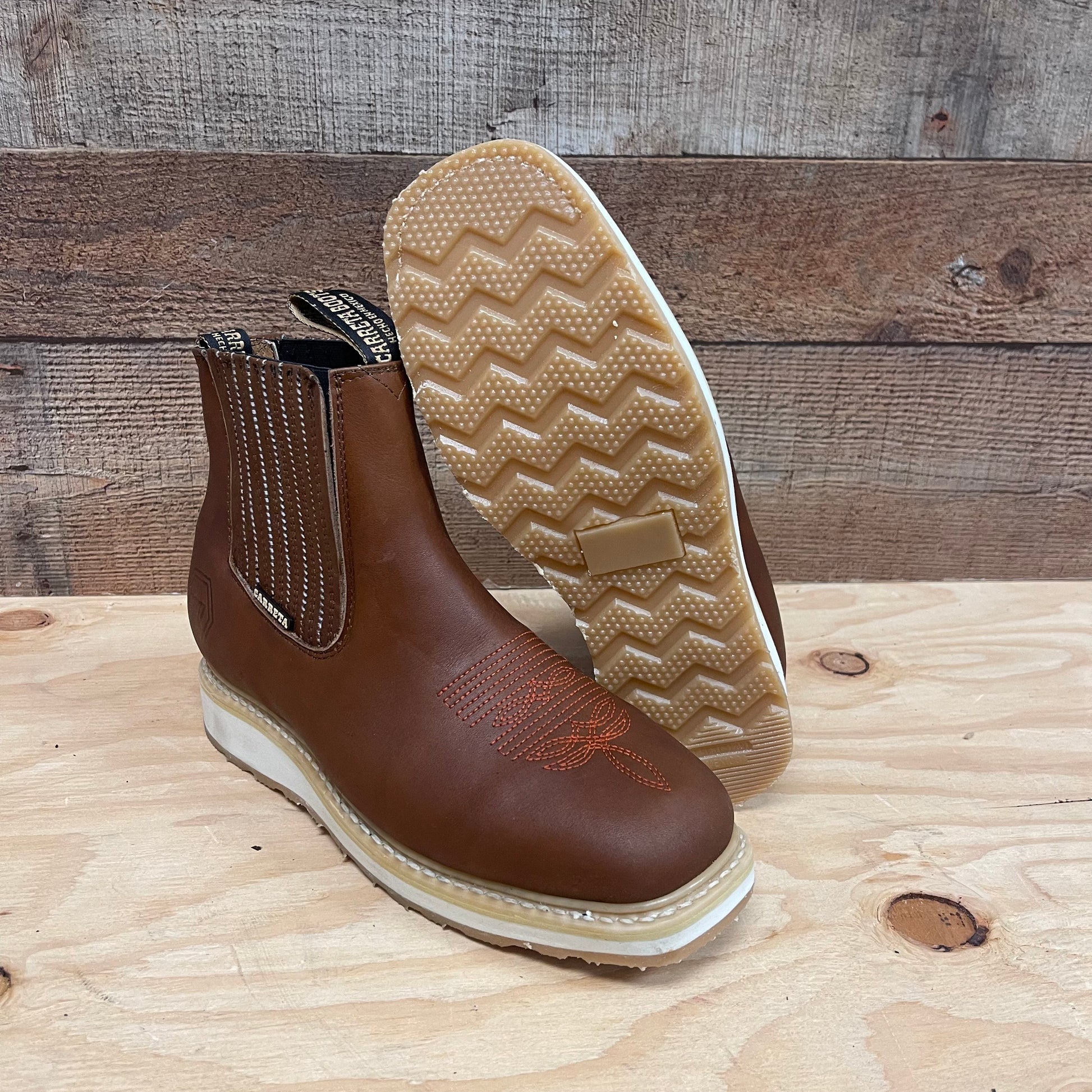 Men's Western Leather Light Weight Square Toe Work Ankle Boot