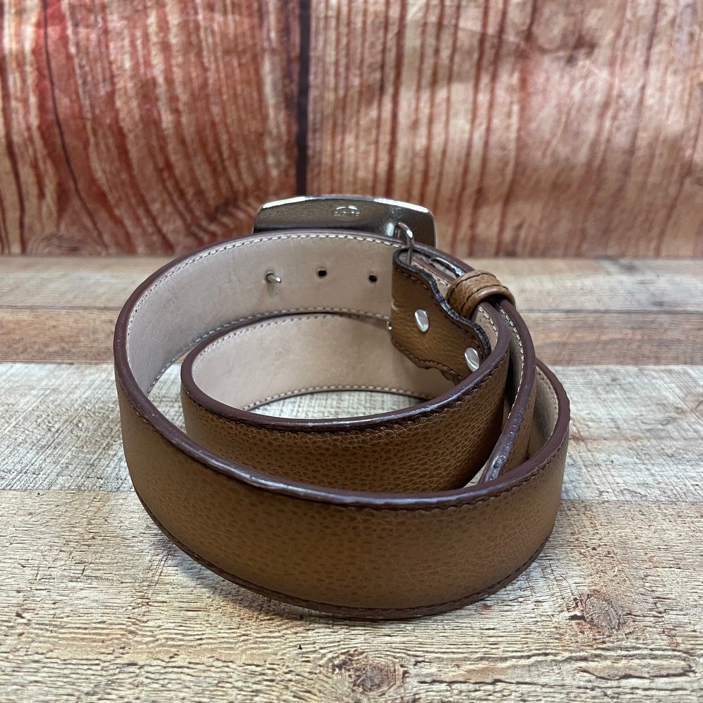Men's Western Cowboy Genuine Leather American Deer Belt with Square Buckle Cinto Venado Americano Hebilla Cuadrada