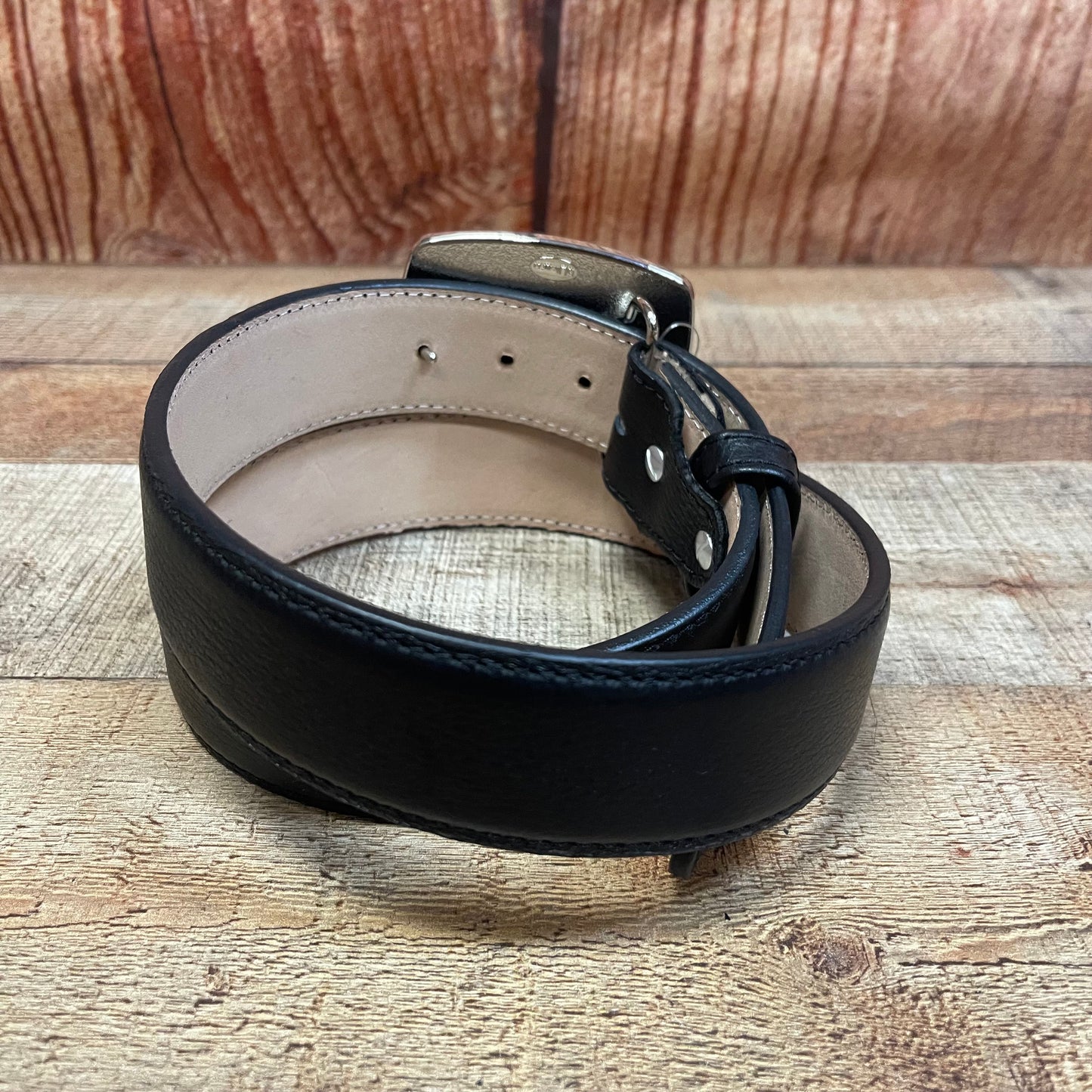 Men's Western Cowboy Genuine Leather American Deer Belt with Square Buckle Cinto Venado Americano Hebilla Cuadrada