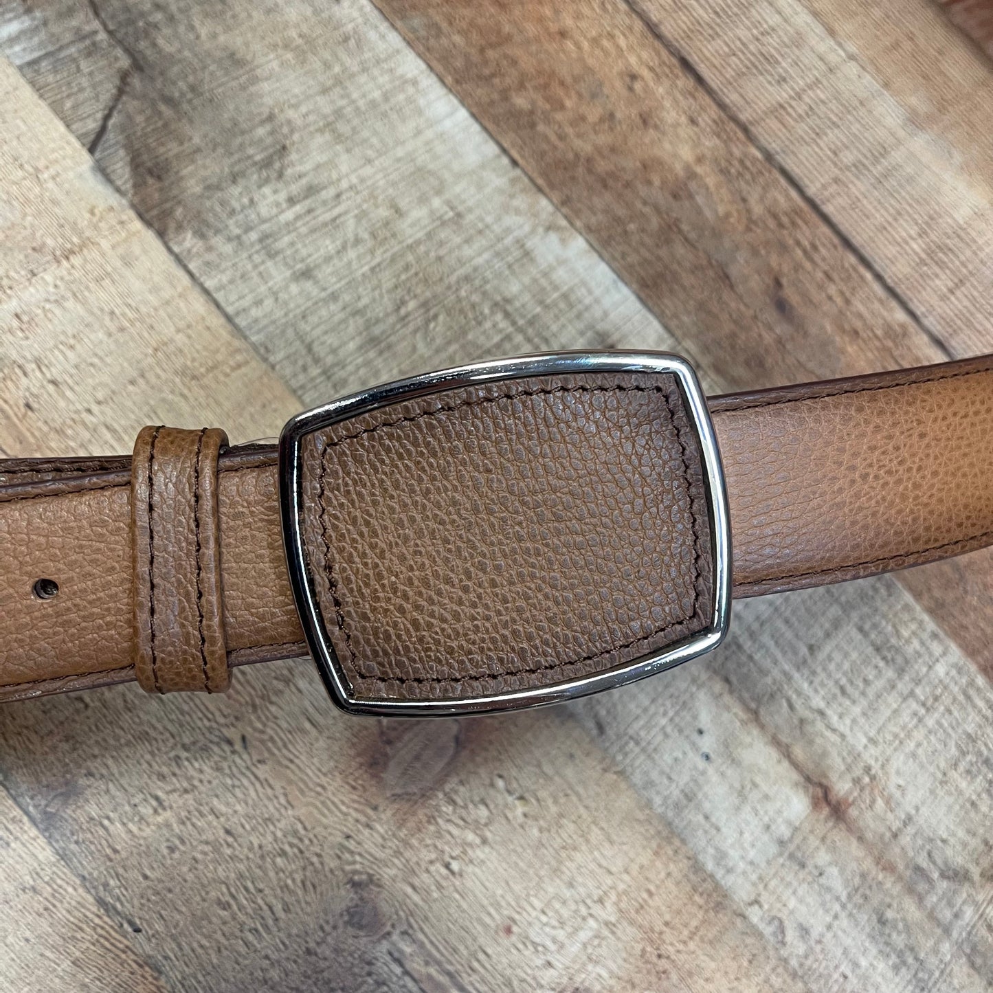 Men's Western Cowboy Genuine Leather American Deer Belt with Square Buckle Cinto Venado Americano Hebilla Cuadrada