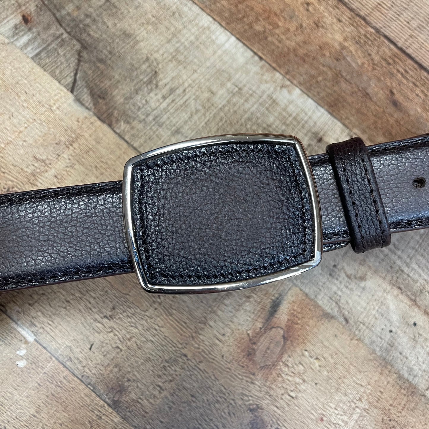 Men's Western Cowboy Genuine Leather American Deer Belt with Square Buckle Cinto Venado Americano Hebilla Cuadrada