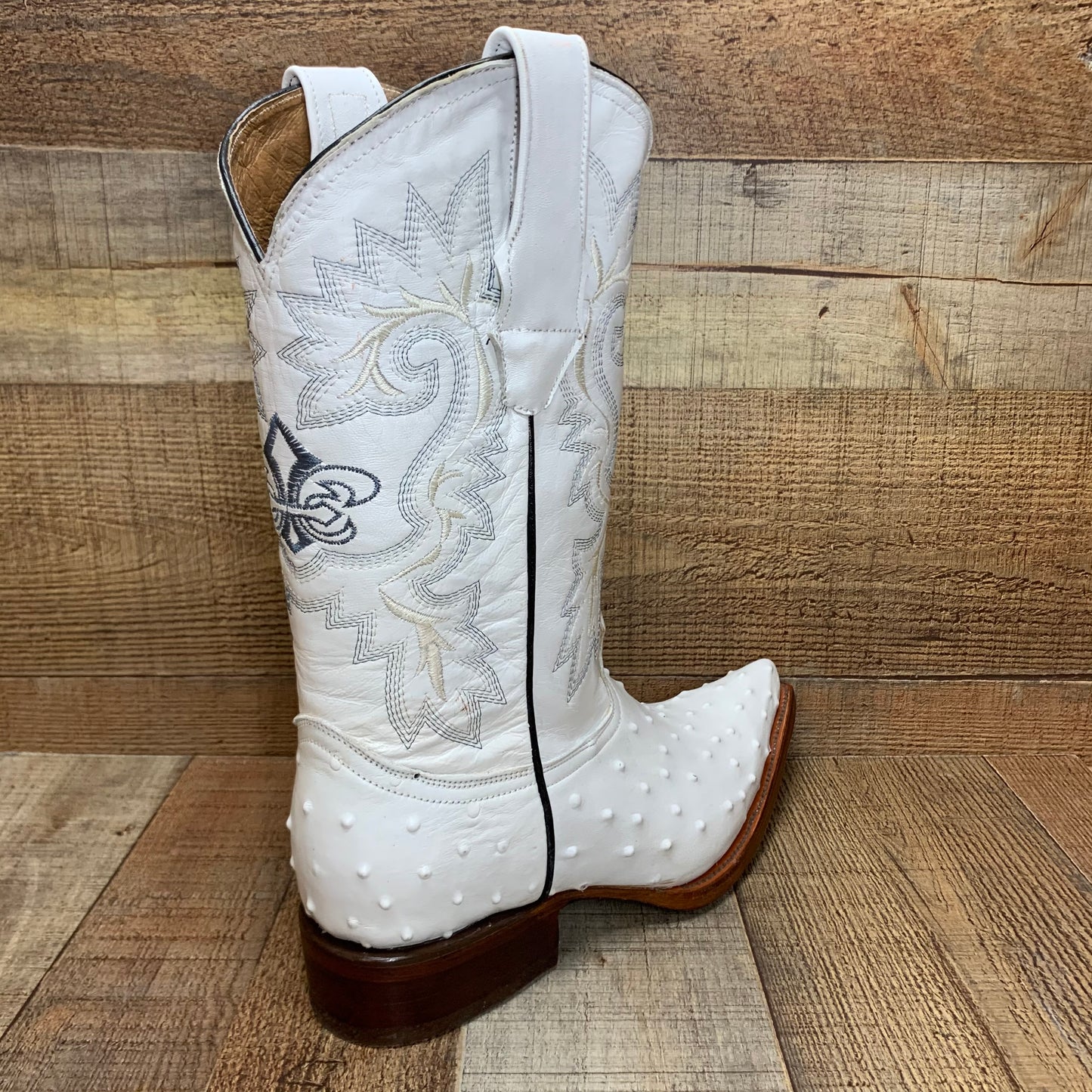Men's Cowboy Western Exotic Ostrich Print Pointed Toe Boot Bota Avestruz Puntal Est.097