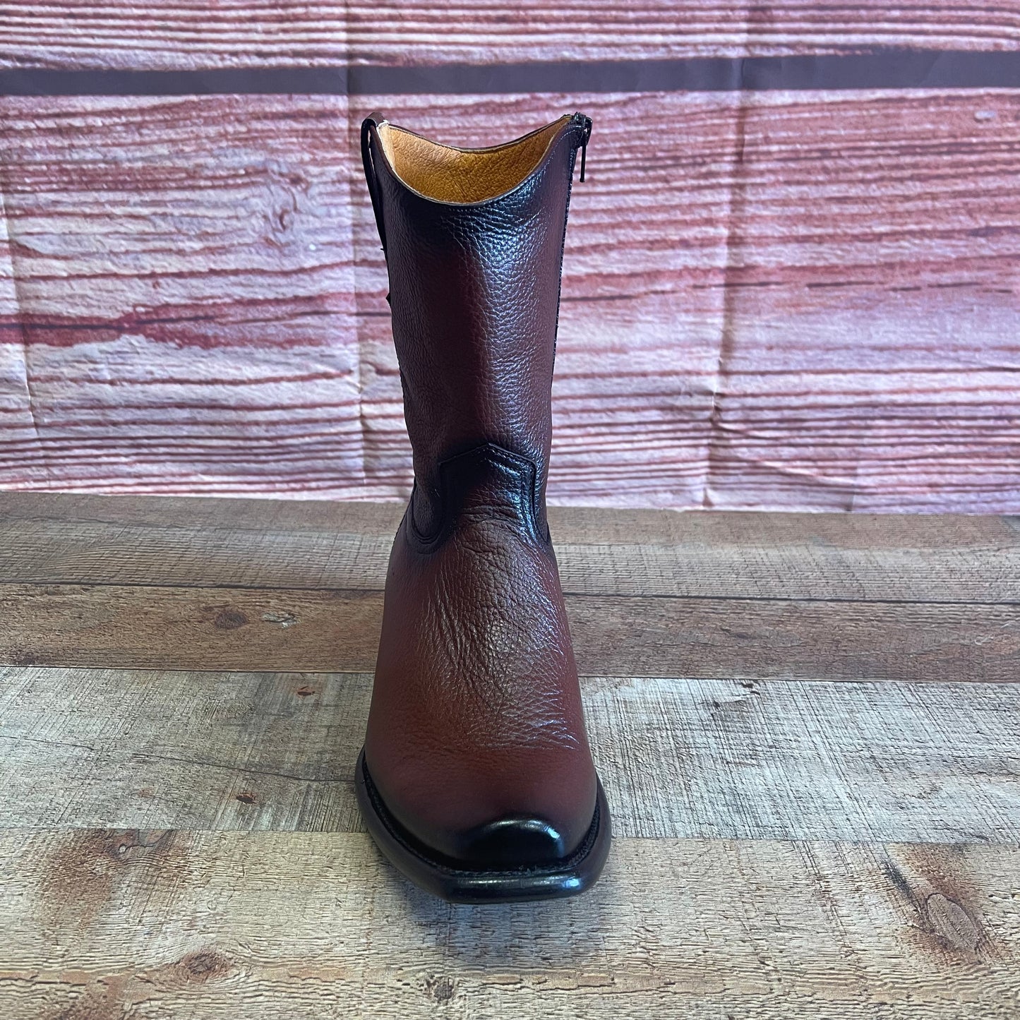 Men's Western Cowboy Zipper Genuine American Deer Leather Boots Dubai Toe Est. 264