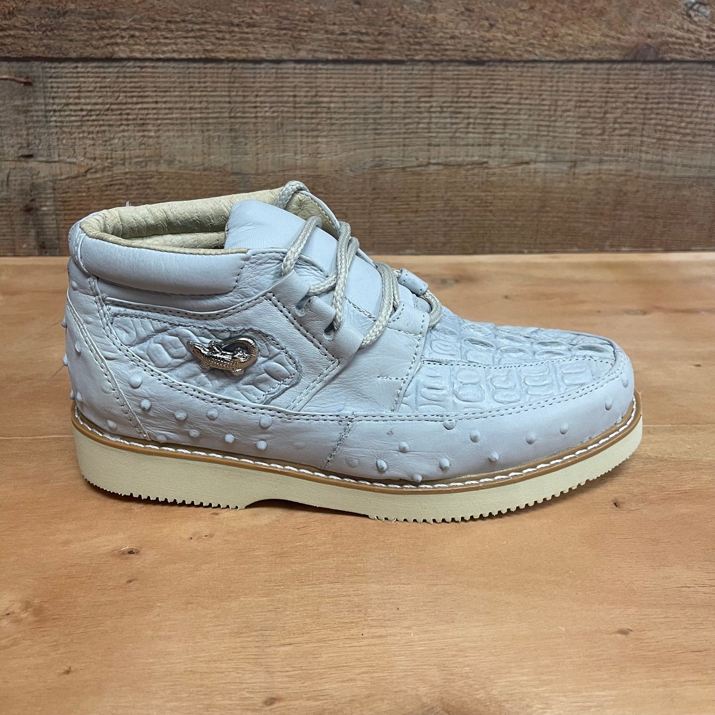 Men’s Crocodile/Ostrich Print Leather Shoes Est.1214 Ave Coco