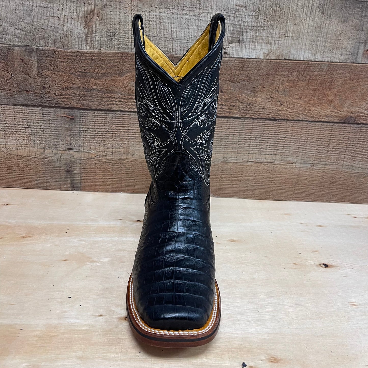 Men's Western Cowboy Genuine Leather with Cayman Print Est.718 Cayman