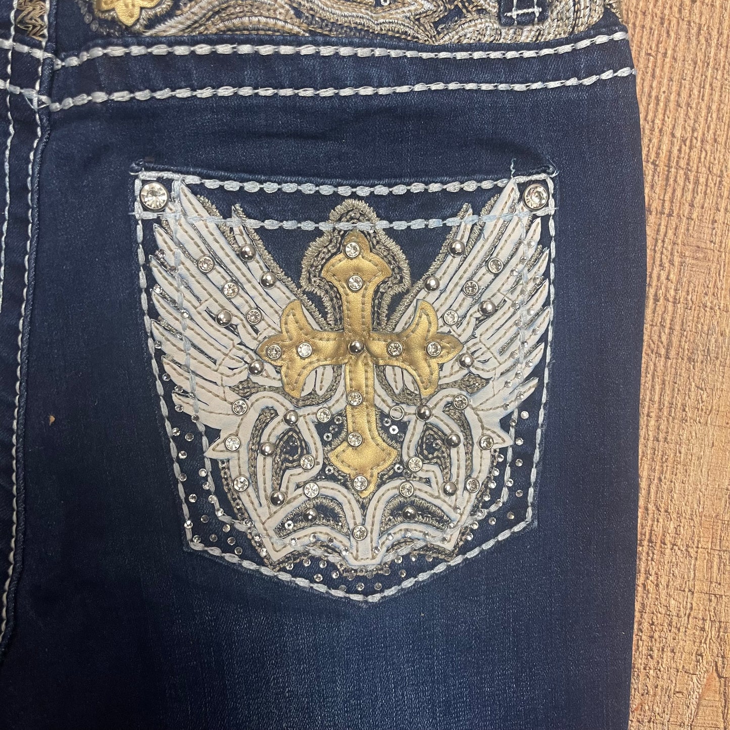 Women's Cowgirl Western Blue Jeans Pantalón Dama Jean Corte Vaquero