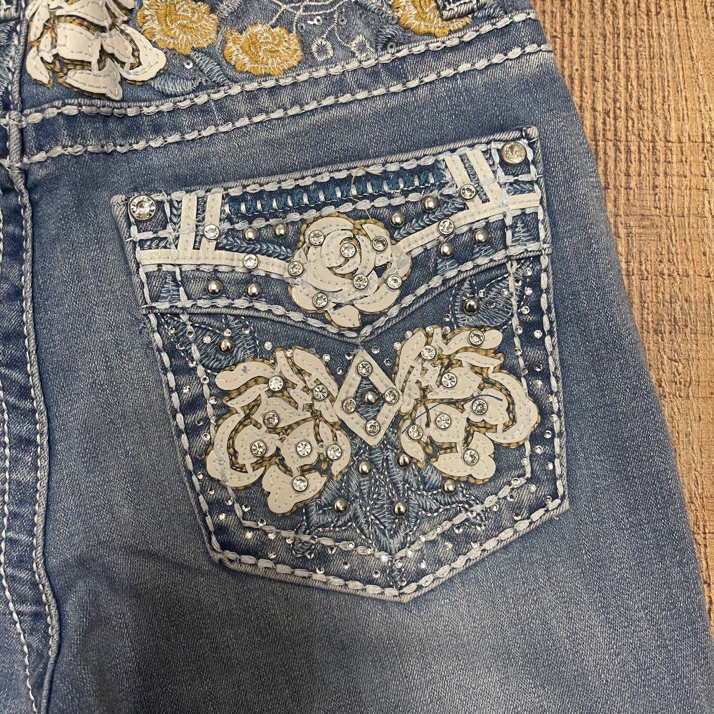 Women's Cowgirl Western Light Blue Jeans Pantalón Dama Mezclilla Corte Vaquero