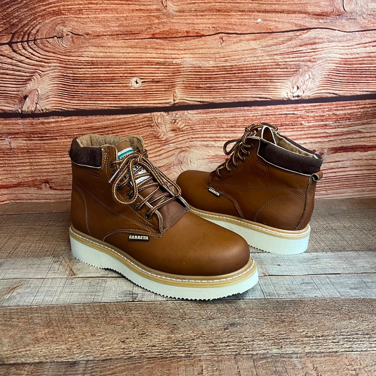 Men's Leather Lace-Up Moc Toe Work Boots Men's Leather Lace-Up Moc Toe Work Boots