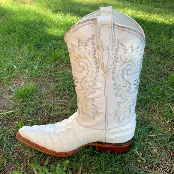 Men's Cowboy Western Exotic Crocodile Print Pointed Toe Boot Bota Cocodrilo  097