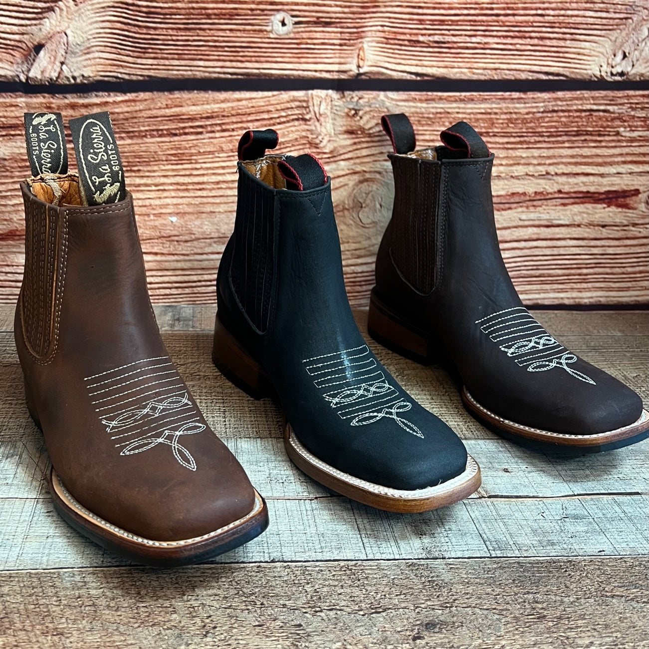 Botín vaquero occidental con punta cuadrada para mujer, botín rodeo, t ...