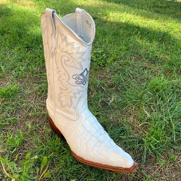 Men's Cowboy Western Exotic Crocodile Print Pointed Toe Boot Bota Cocodrilo  097