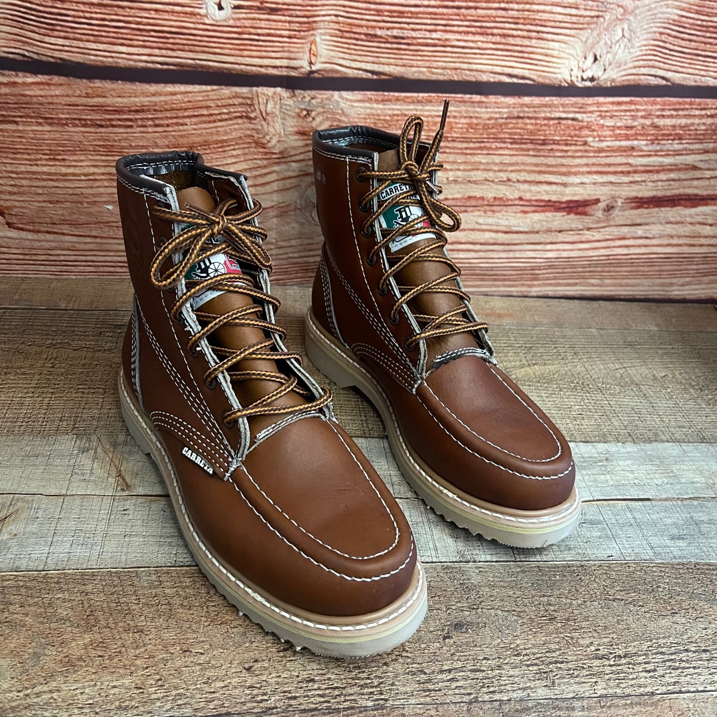 Men's Work Boots Genuine Leather Oil Water Resistant Strong and Light Weight Soles Est.250