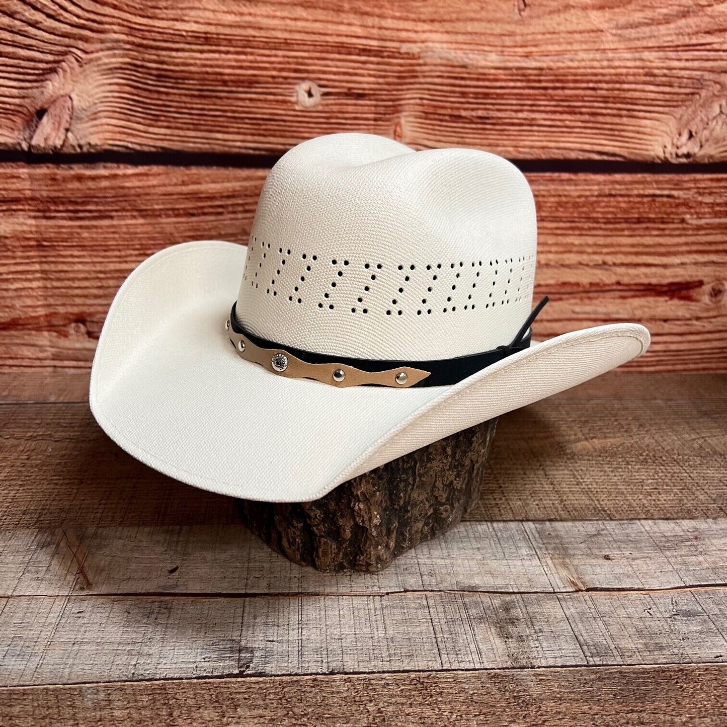 Kid's Western White Wide Brim Cowboy Hat Straw Sombrero Vaquero Nino