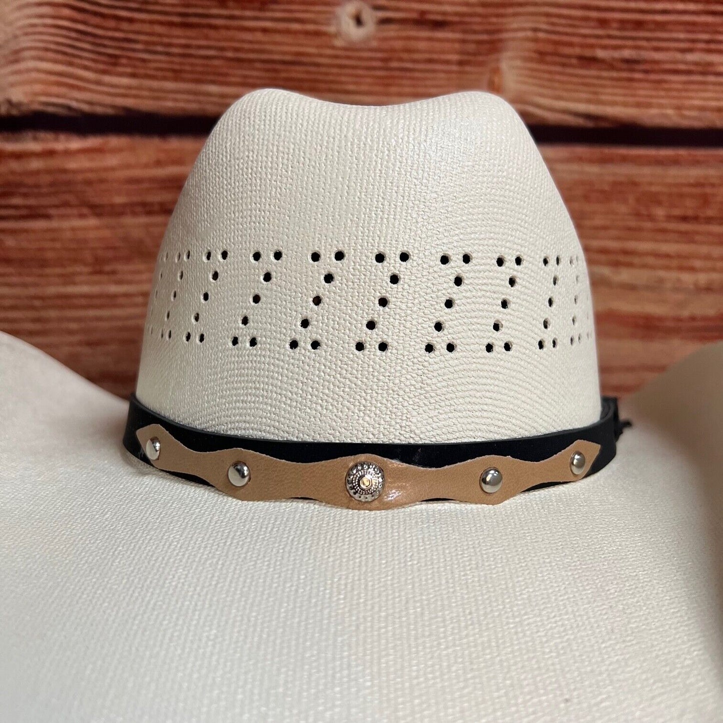 Kid's Western White Wide Brim Cowboy Hat Straw Sombrero Vaquero Nino