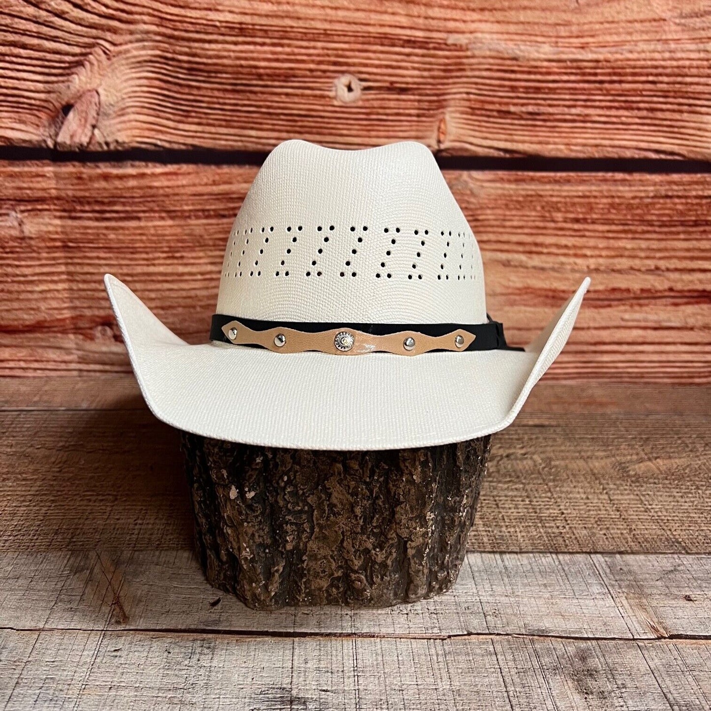Kid's Western White Wide Brim Cowboy Hat Straw Sombrero Vaquero Nino