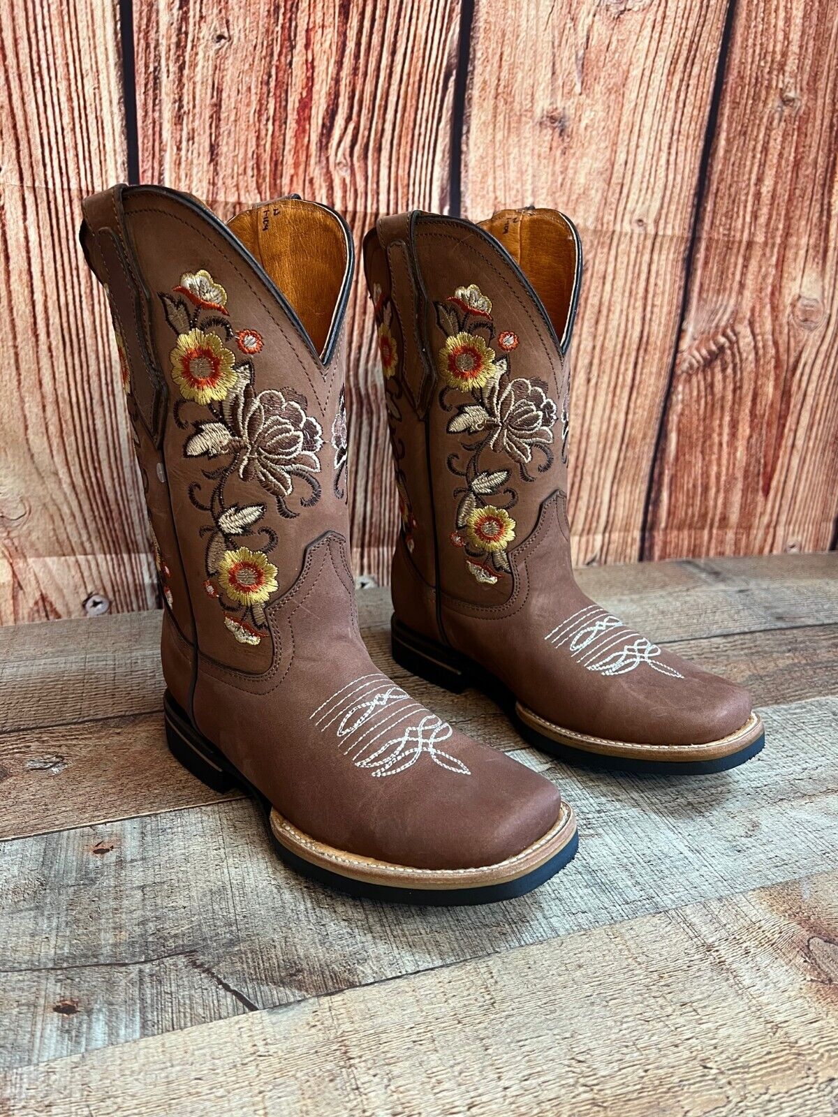 Botas de rodeo vaqueras para mujer, pantorrilla ancha, est. 709, tubo ancho, dama