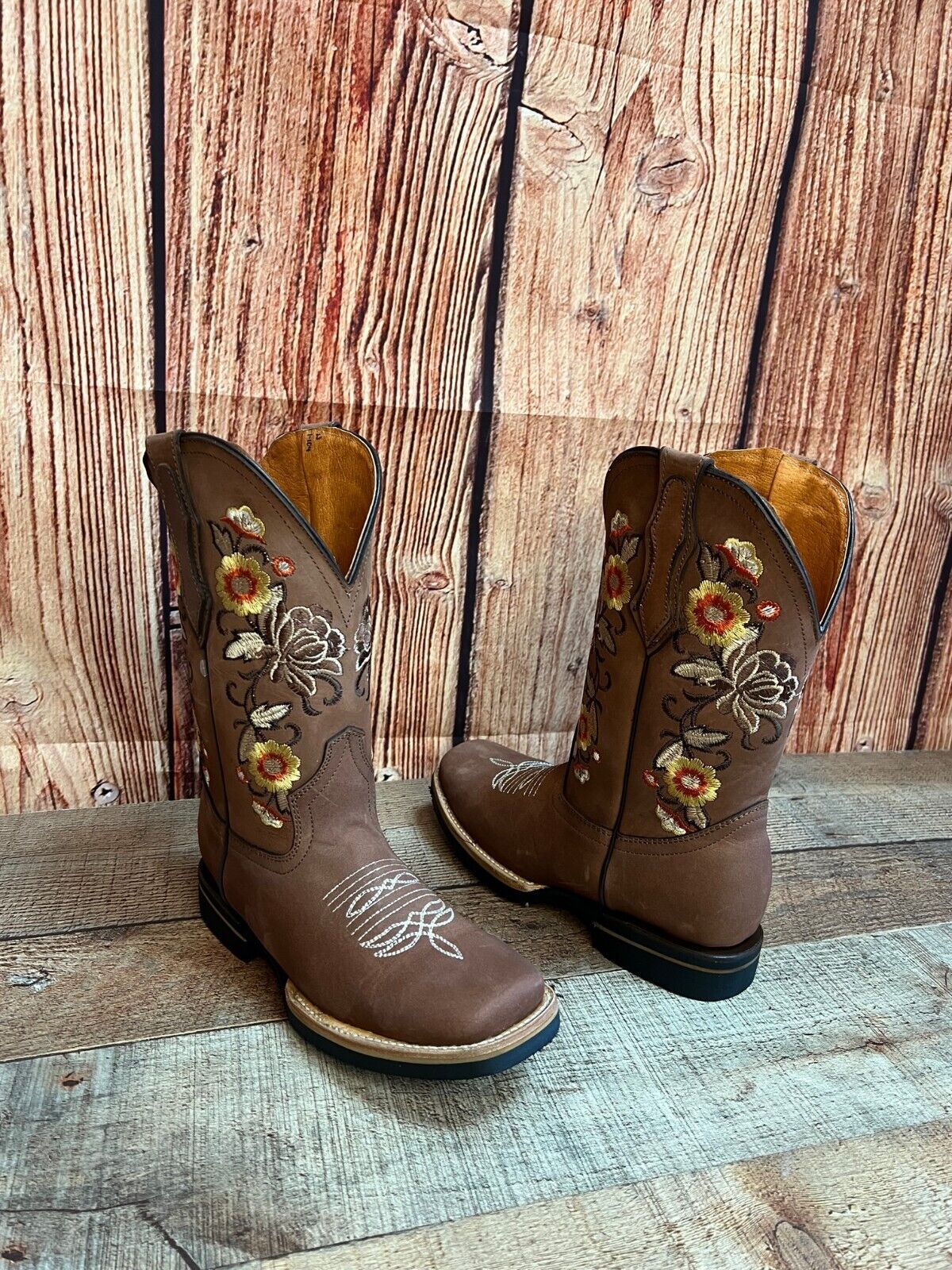 Botas de rodeo vaqueras para mujer, pantorrilla ancha, est. 709, tubo ancho, dama