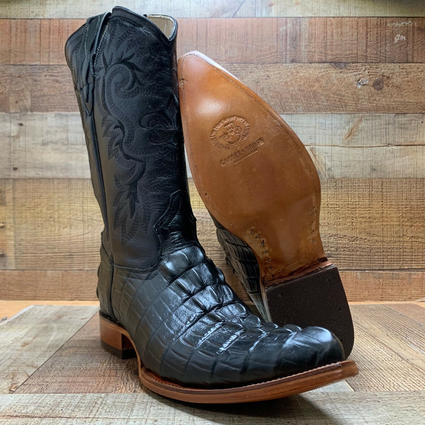 Men's Cowboy Western Exotic Crocodile Print Pointed Toe Boot Bota Cocodrilo Est.097