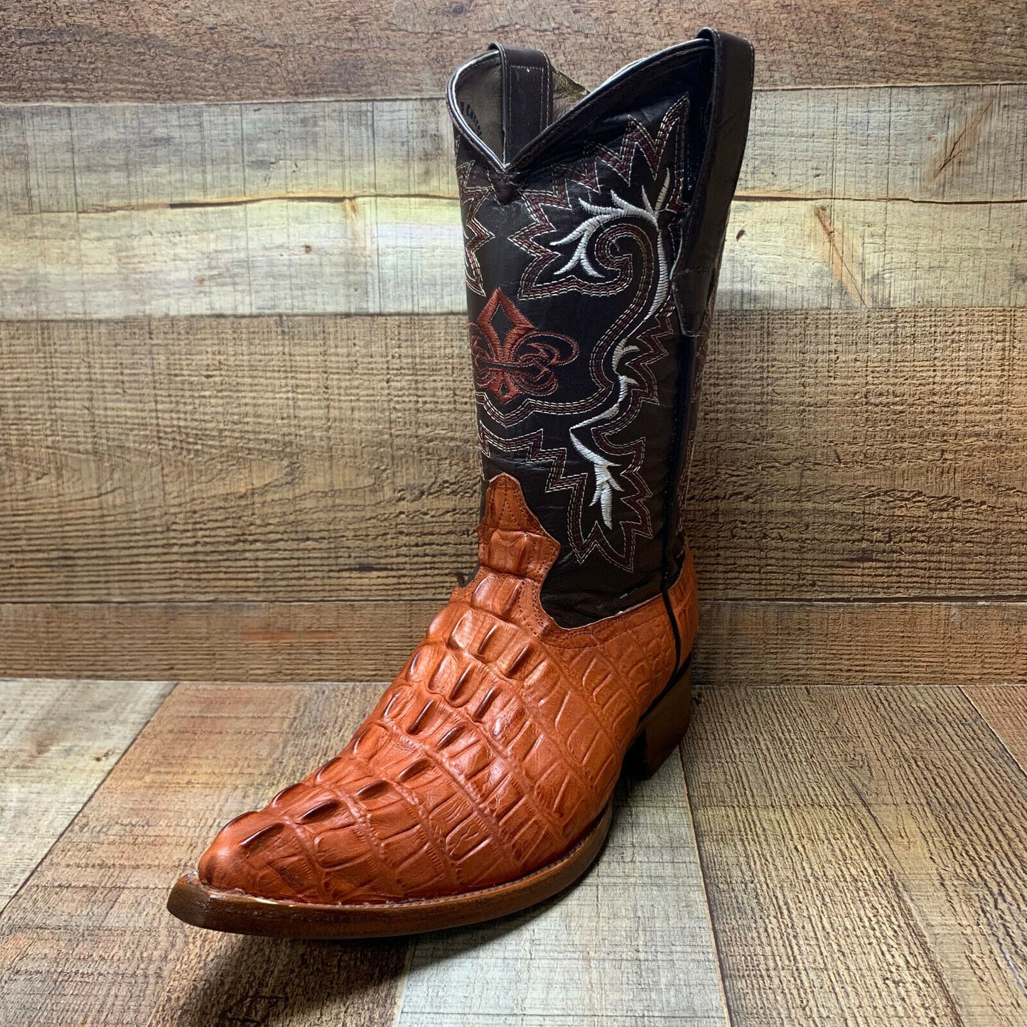 Men's Cowboy Western Exotic Crocodile Print Pointed Toe Boot Bota Cocodrilo Est.097