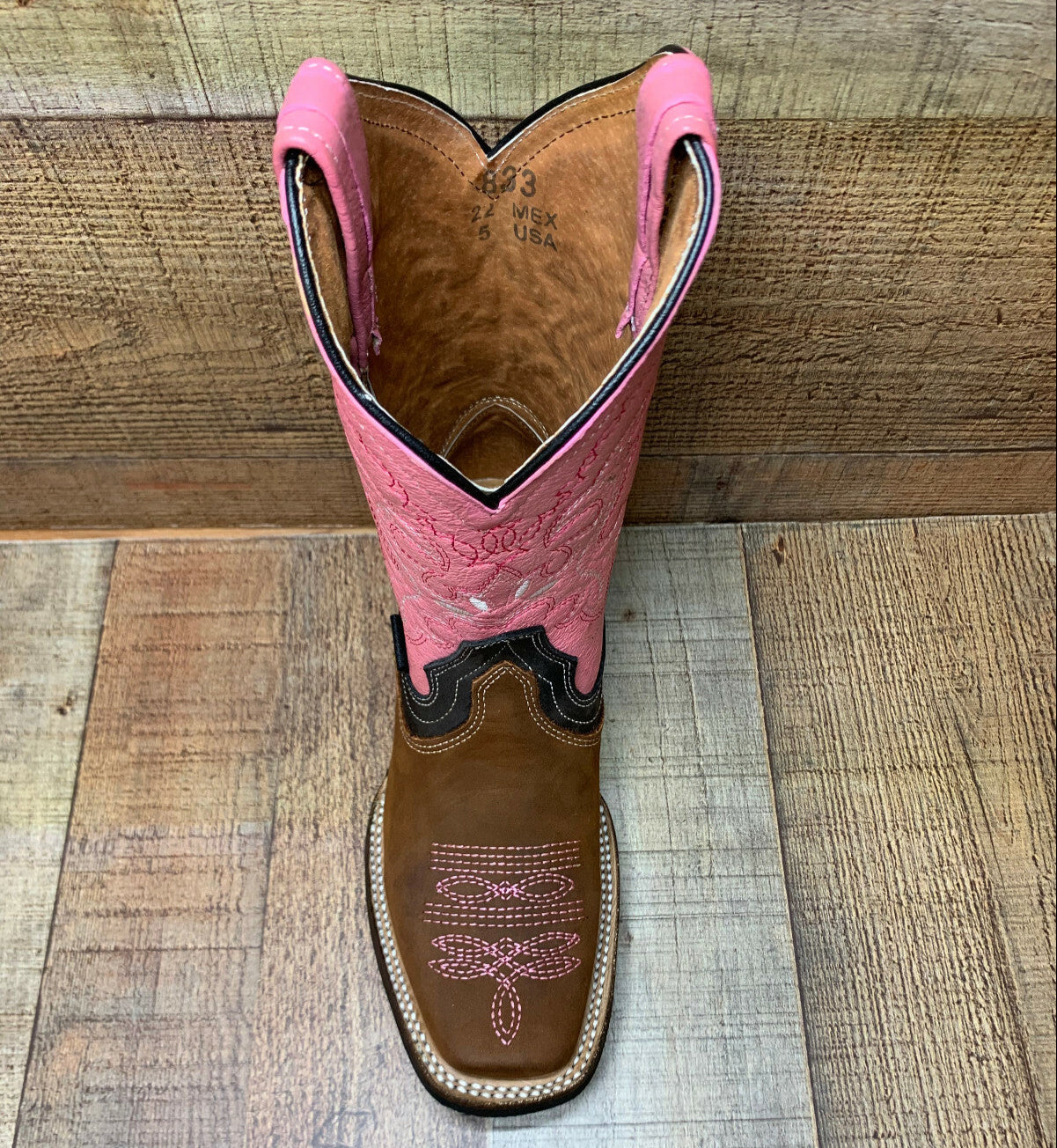 Women's Rodeo Cowgirl Western Pink Boots Est.950 Tubo Rosa