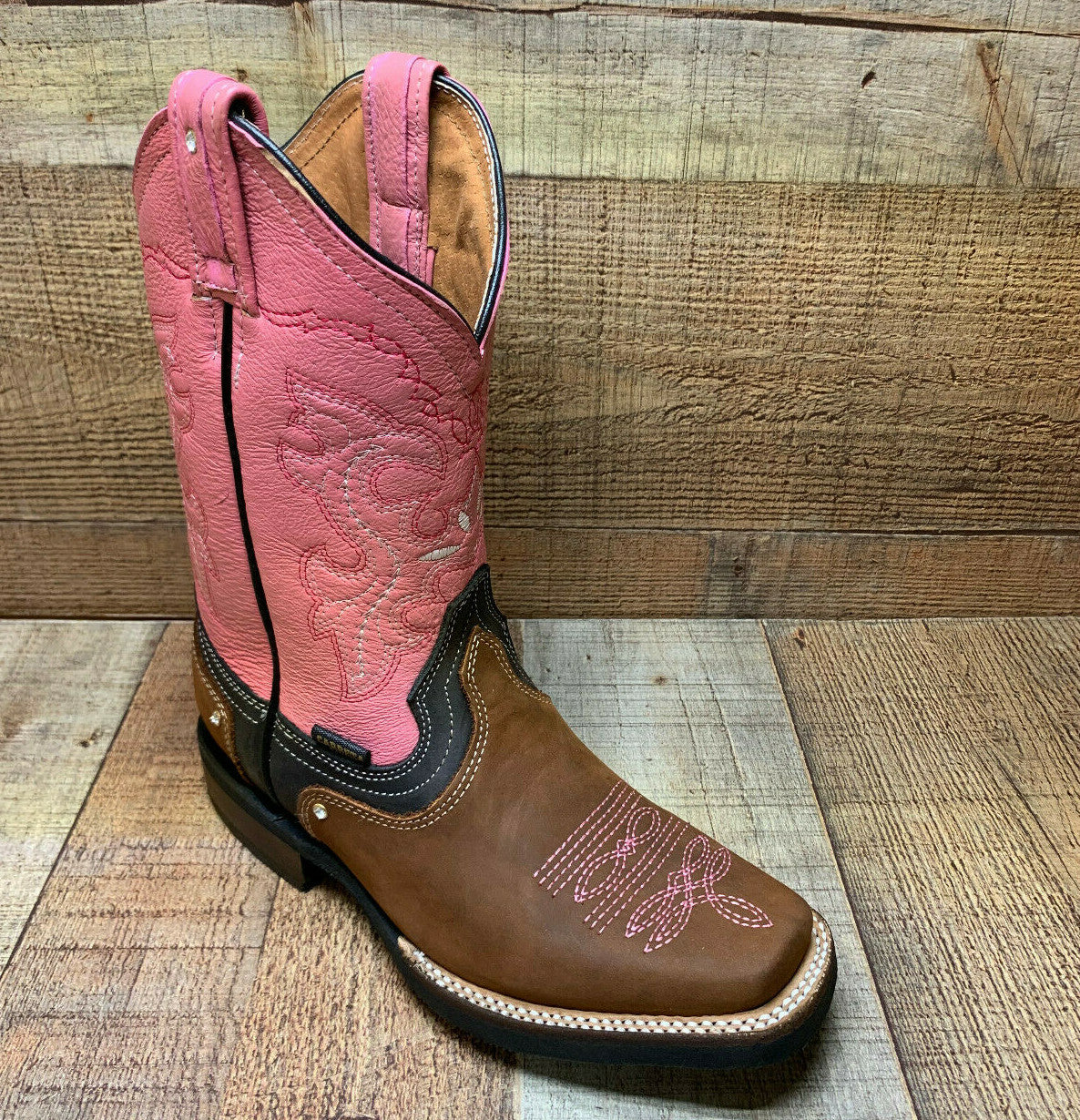 Women's Rodeo Cowgirl Western Pink Boots Est.950 Tubo Rosa