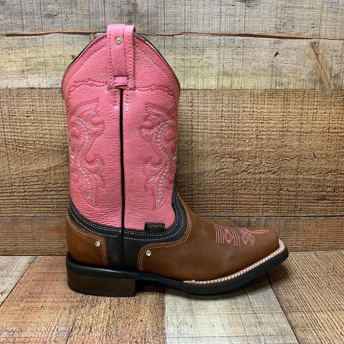 Women's Rodeo Cowgirl Western Pink Boots Est.950 Tubo Rosa