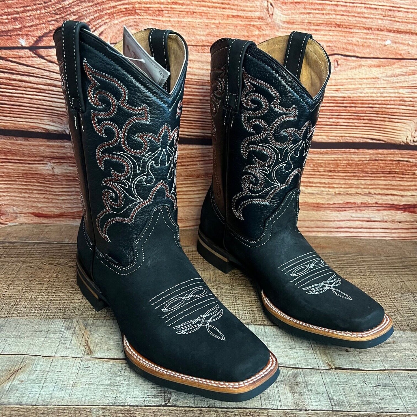 Botas vaqueras de cuero genuino para hombre, estilo bulldog occidental, de 380 libras, estilo tejano
