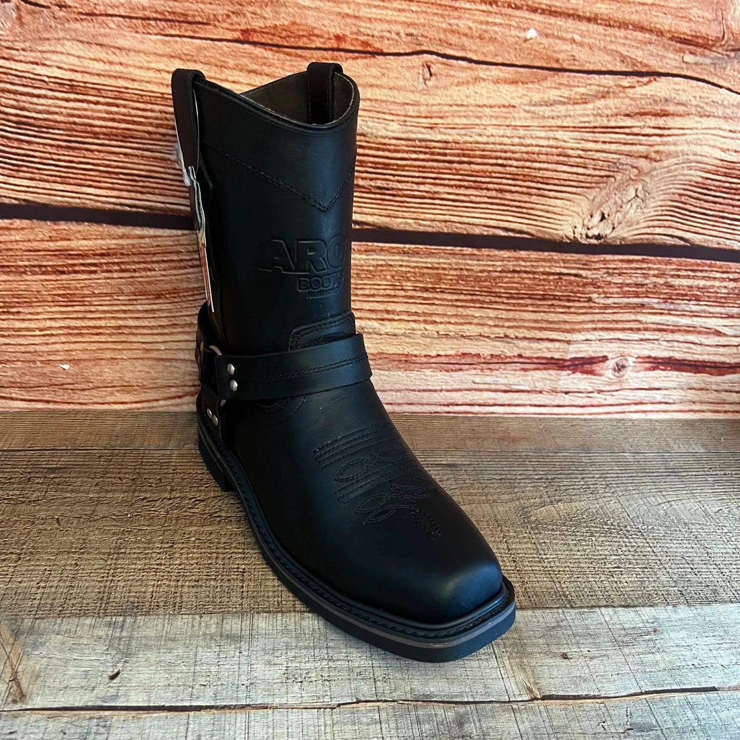 Men's Bikers Boots Genuine Leather  Black Est.807