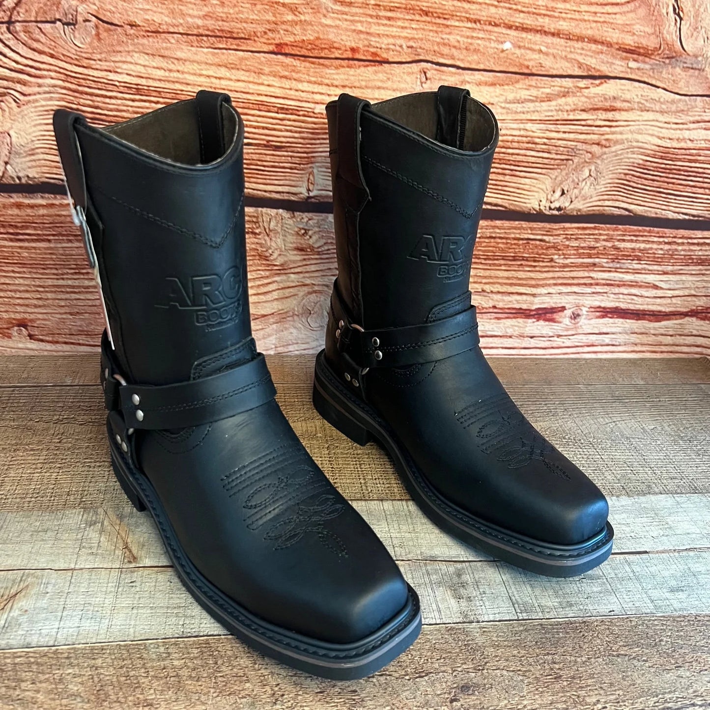 Men's Bikers Boots Genuine Leather  Black Est.807