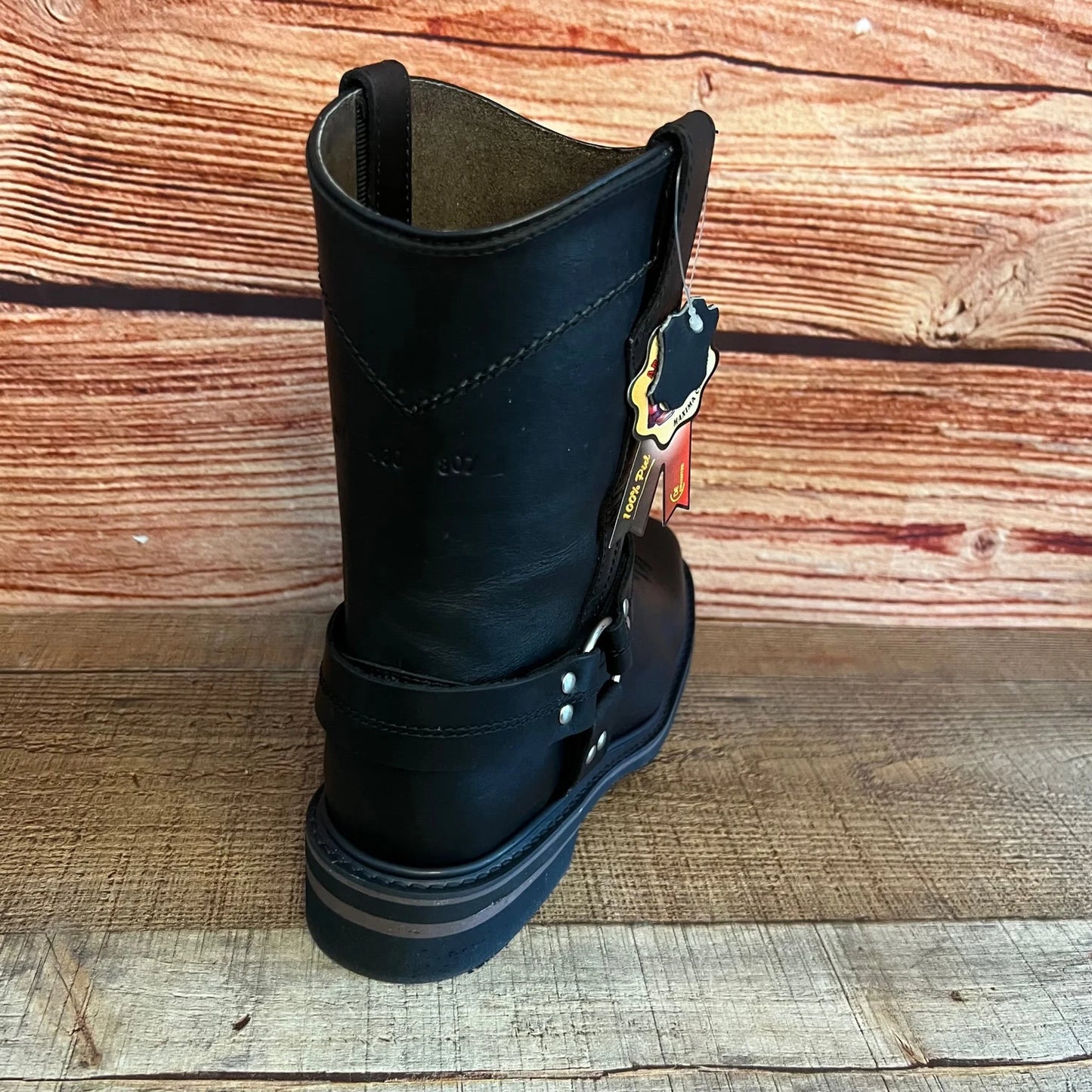 Men's Bikers Boots Genuine Leather  Black Est.807